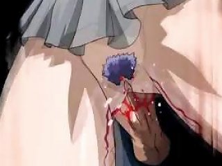 A Busty Hentai Woman With Purple Hair And Magnificent Breasts
